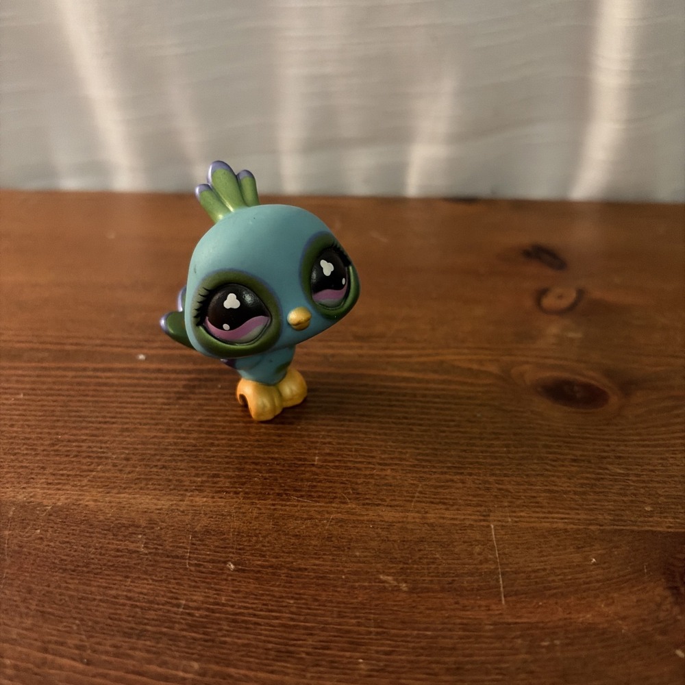 PEACOCK BIRD #869 - Authentic‎ Littlest Pet Shop - Hasbro LPS Shimmer